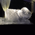 Elephant Kneeling Vodka Luge from Passion for Ice