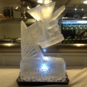 Hand holding a Martini Glass Vodka Luge from Passion for Ice