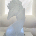 Hand and Bottle Vodka Luge from Passion for Ice