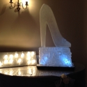 Glass Slipper with initials Vodka Luge from Passion for Ice