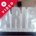 Name carved in ice - Marie 40 Vodka Luge from Passion for Ice