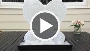 Single Heart   Half size Vodka Luge