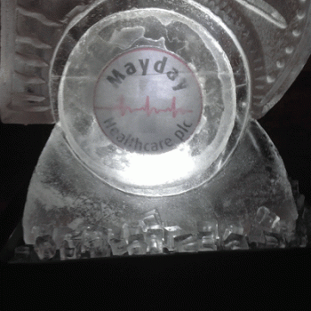 Mayday Healthcare Vodka Luge close-up