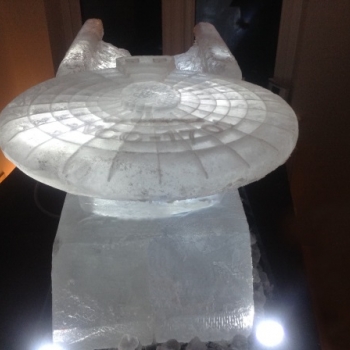 Front view of Starship Enterprise Vodka Luge from Pasion for Ice