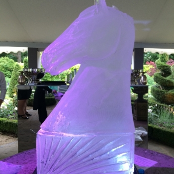 Thoroughbred Racing Horse Head Vodka Luge from Passion for Ice