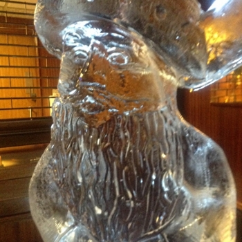 Close up of Santa Vodka Luge from Passion for Ice