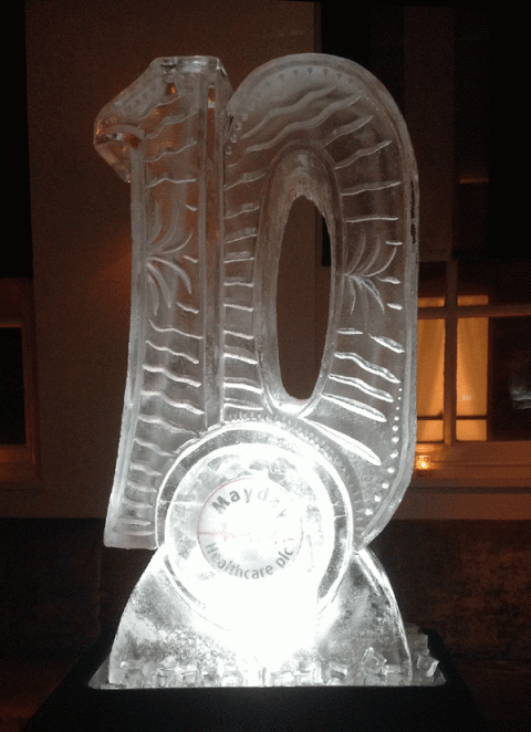 Number 10  hand-carved Vodka Luge from Passion for Ice
