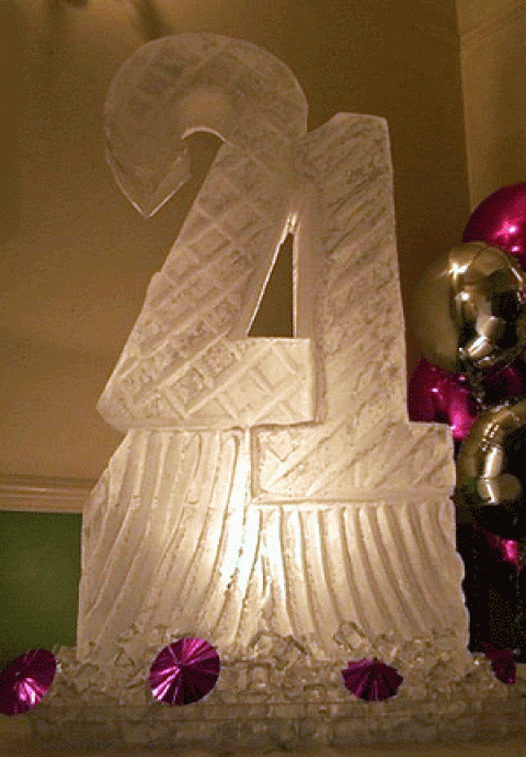 Number 21  hand-carved Ice Sculpture from Passion for Ice