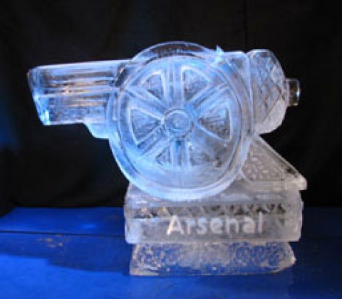 Arsenal FC logo Vodka Luge from Passion for Ice