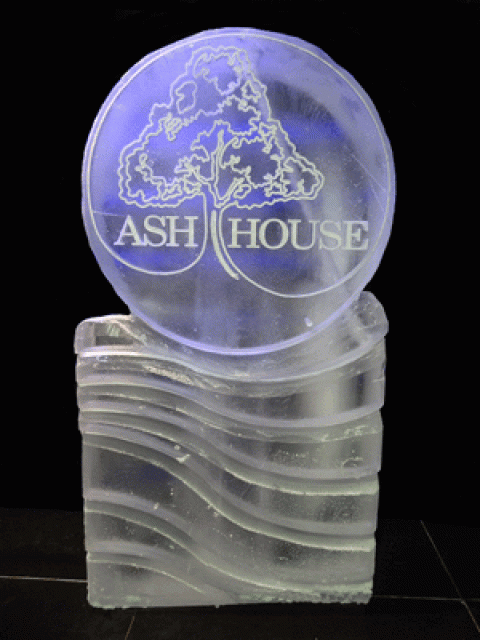 Ash House Logo Vodka Luge from Passion for Ice