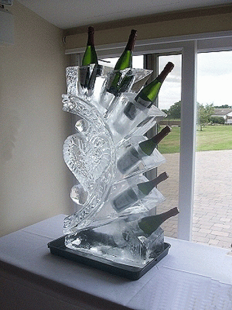 6-bottle Fan-Shaped Cooler Display from Passion for Ice