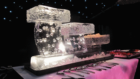 Three-tier Ice Buffet display from Passion for Ice