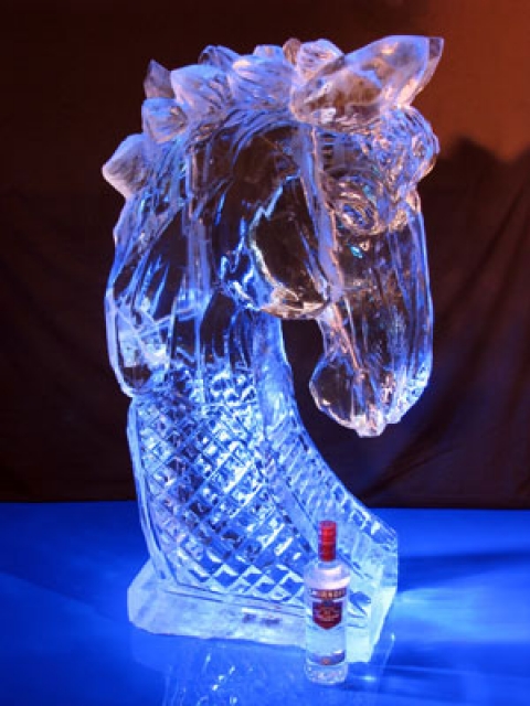 Circus Horse Head Vodka Luge from Passion for Ice