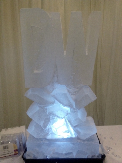 DW initials Vodka Luge from Passion for Ice