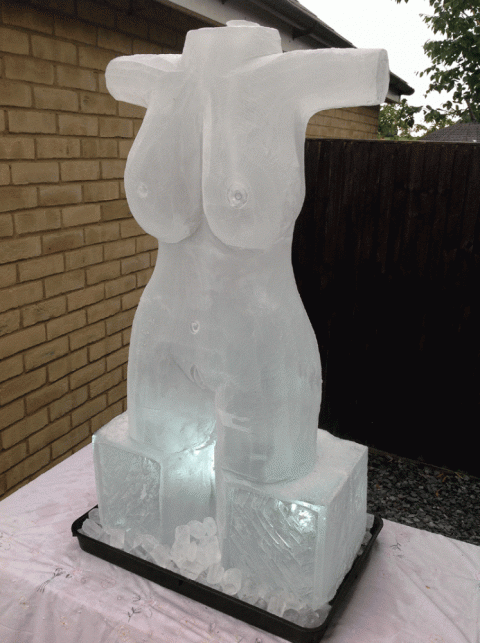 Female Torso Vodka Luge from Passion for Ice