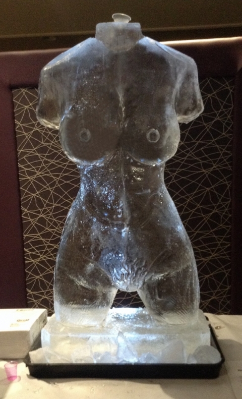 voluptuous Female Torso Vodka Luge from Passion for Ice