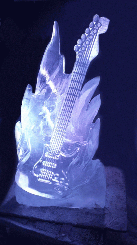 Electric Guitar Vodka Luge from Passion for Ice