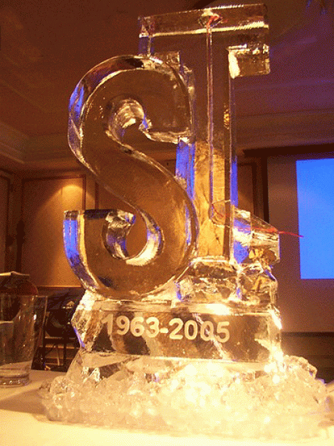 ST initials Vodka Luge from Passion for Ice