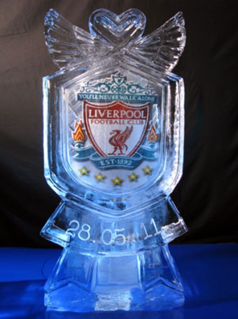 Liverpool FC Logo Vodka Luge from Passion for Ice