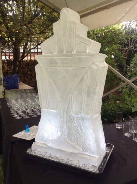 1920's Art Deco Martini Glass Vodka Luge from Passion for Ice