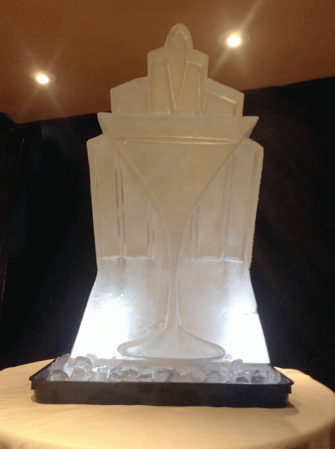 1920's Martini Glass Vodka Luge from Passion for Ice