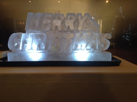 Merry Christmas Vodka Luge from Passion for Ice