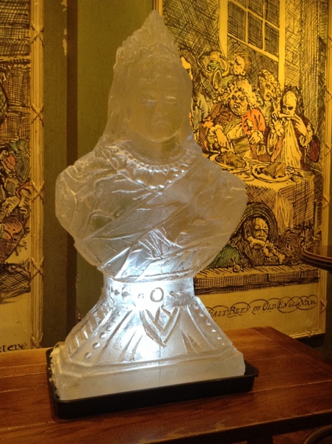 Queen Victoria Bust Vodka Luge from Passion for Ice