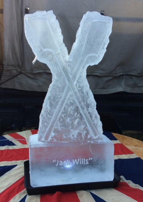 Rowing Oars Vodka Luge from Passion for Ice