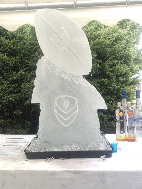 Rugby Ball Vodka Luge from Passion for Ice