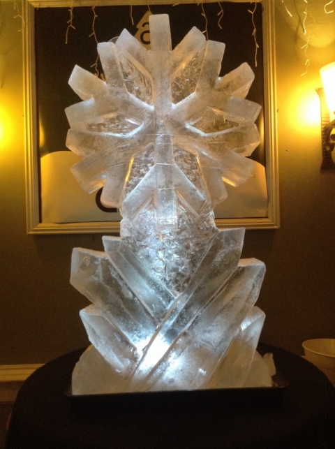 Snowflake with Ice Shards Vodka Luge from Passion for Ice