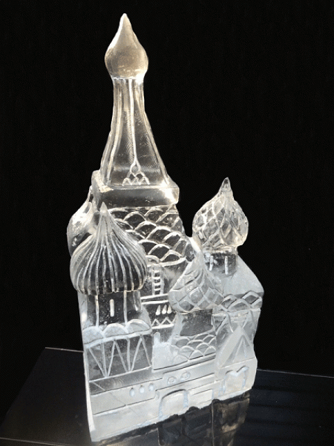 St Basil's Cathedral Single Block Ice Sculpture from Passion for Ice