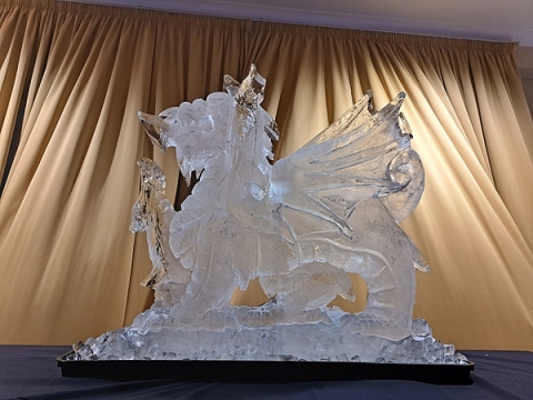 Welsh Dragon Vodka Luge from Passion for Ice